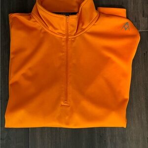 Men’s Volkl 1/4 Zip Neck Ski Winter Snowboard Snow Shirt Orange Size Medium